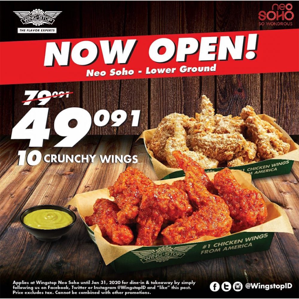 Now Open WING STOP! – NEO SOHO JAKARTA